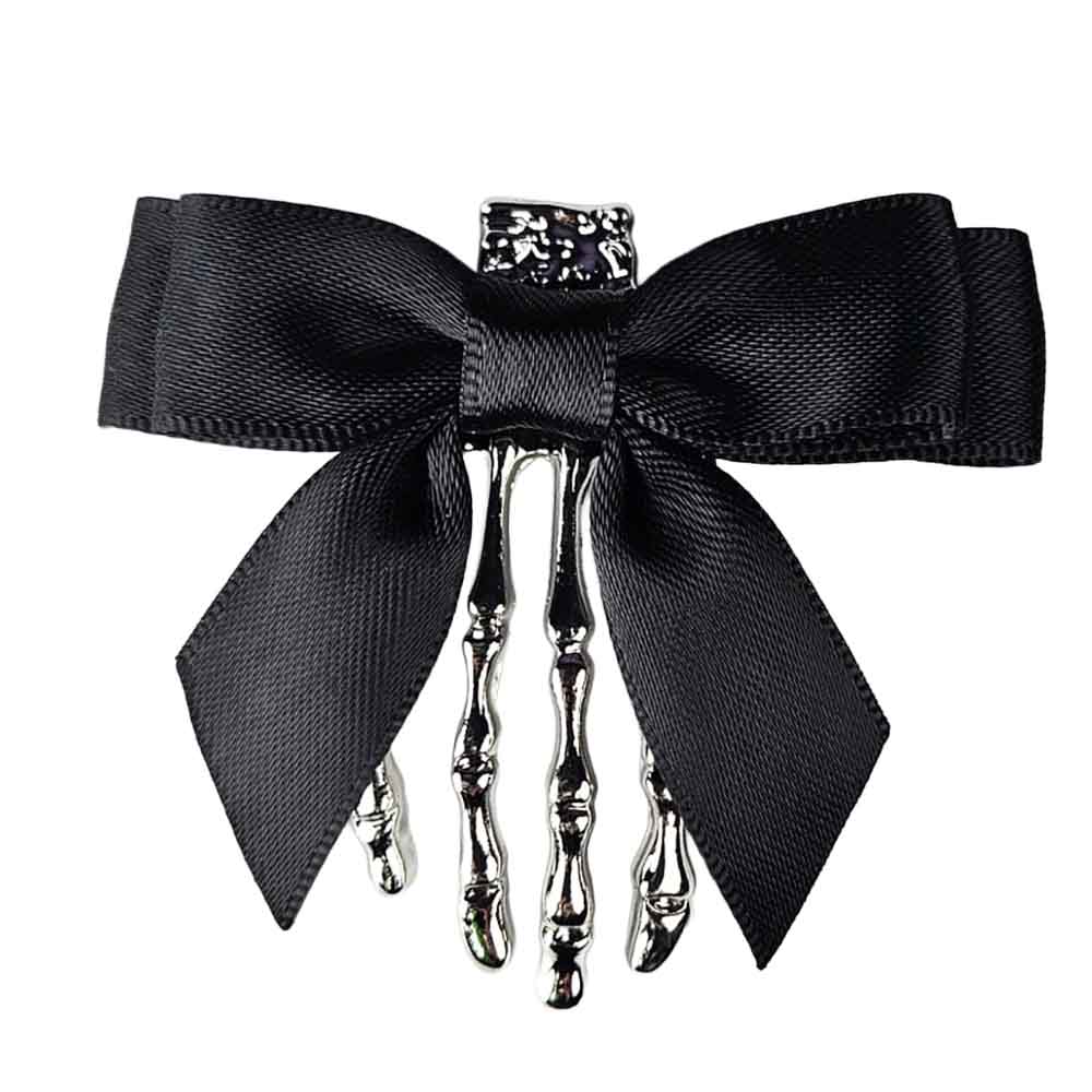 Attitude Hair Dye - Skull Hand Small Haarclip - Zwart